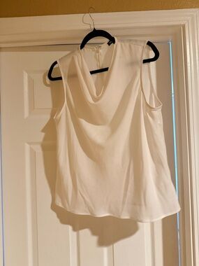 Express Cream Sleeveless Cowl Neck Camisole